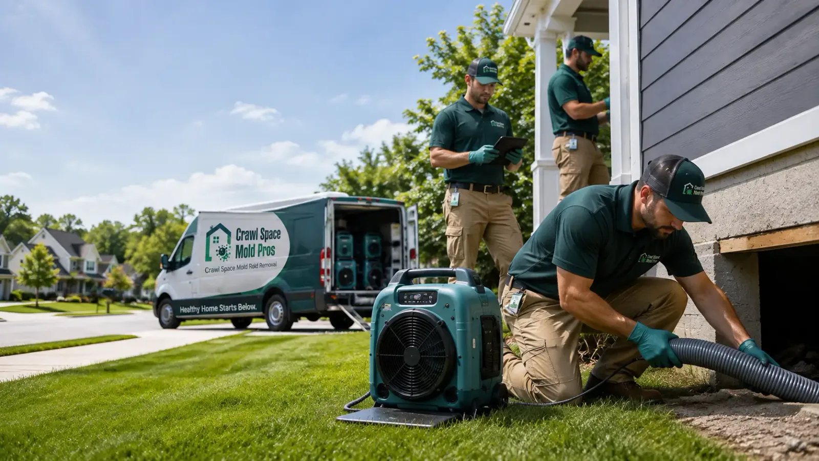 Crawl Space Mold Removal in Rhodes, MI